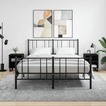Nightstands 2 pcs engineered wood black 40x30x50 cm by vidaXL, Nightstands - Ref: Foro24-826799, Price: 54,61 €, Discount: %