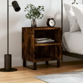 Nachttisch aus geräuchertem Eichenholzwerkstoff, 40 x 30 x 50 cm von vidaXL, Nachttische - Ref: Foro24-826806, Preis: 45,85 €...
