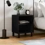 Engineered wood black bedside table 40x30x50 cm by vidaXL, Nightstands - Ref: Foro24-826798, Price: 38,91 €, Discount: %