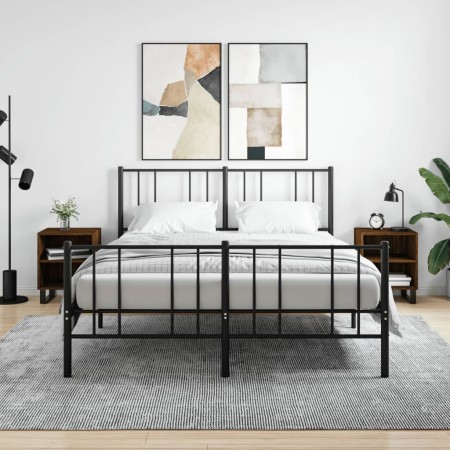Nachttisch, 2 Stück, Holzwerkstoff, braune Eiche, 40 x 30 x 50 cm von vidaXL, Nachttische - Ref: Foro24-826811, Preis: 46,48 ...