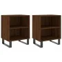 Nachttisch, 2 Stück, Holzwerkstoff, braune Eiche, 40 x 30 x 50 cm von vidaXL, Nachttische - Ref: Foro24-826811, Preis: 46,48 ...