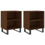 Nachttisch, 2 Stück, Holzwerkstoff, braune Eiche, 40 x 30 x 50 cm von vidaXL, Nachttische - Ref: Foro24-826811, Preis: 46,48 ...