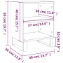 Nachttisch, 2 Stück, Holzwerkstoff, braune Eiche, 40 x 30 x 50 cm von vidaXL, Nachttische - Ref: Foro24-826811, Preis: 46,48 ...