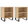 Two nightstands made of engineered oak wood in Sonoma color, measuring 40x30x50 cm each. by vidaXL, Nightstands - Ref: Foro24...