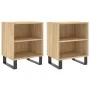 Two nightstands made of engineered oak wood in Sonoma color, measuring 40x30x50 cm each. by vidaXL, Nightstands - Ref: Foro24...