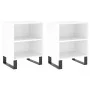 Bedside tables 2 units engineered wood glossy white 40x30x50 cm by vidaXL, Nightstands - Ref: Foro24-826801, Price: 49,21 €, ...