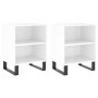 Nachttische 2 Stk. Holzwerkstoff weiß glänzend 40x30x50 cm von vidaXL, Nachttische - Ref: Foro24-826801, Preis: 49,21 €, Raba...