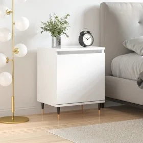 Glossy white engineered wood bedside table 40x30x50 cm by vidaXL, Nightstands - Ref: Foro24-826816, Price: 38,59 €, Discount: %