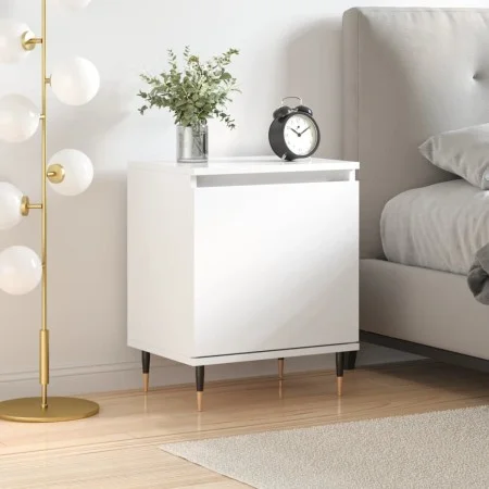 Glossy white engineered wood bedside table 40x30x50 cm by vidaXL, Nightstands - Ref: Foro24-826816, Price: 38,59 €, Discount: %