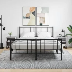 Bedside tables 2 pcs concrete gray wood 40x30x50 cm by vidaXL, Nightstands - Ref: Foro24-826805, Price: 47,42 €, Discount: %