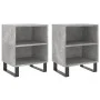 Mesitas de noche 2 uds madera gris hormigón 40x30x50 cm de vidaXL, Mesitas de noche - Ref: Foro24-826805, Precio: 47,42 €, De...