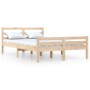 Solid wood double bed frame 135x190 cm by vidaXL, Beds and slatted bases - Ref: Foro24-814794, Price: 119,62 €, Discount: %