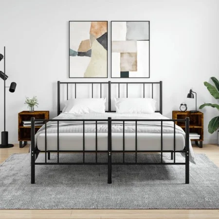 Nachttische, 2 Stück, Holzwerkstoff, Raucheiche, 40 x 30 x 50 cm von vidaXL, Nachttische - Ref: Foro24-826807, Preis: 47,21 €...