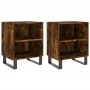 Nachttische, 2 Stück, Holzwerkstoff, Raucheiche, 40 x 30 x 50 cm von vidaXL, Nachttische - Ref: Foro24-826807, Preis: 47,21 €...