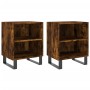Nachttische, 2 Stück, Holzwerkstoff, Raucheiche, 40 x 30 x 50 cm von vidaXL, Nachttische - Ref: Foro24-826807, Preis: 47,65 €...