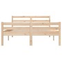 Solid wood double bed frame 135x190 cm by vidaXL, Beds and slatted bases - Ref: Foro24-814794, Price: 119,62 €, Discount: %