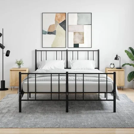 Mesitas noche 2 uds madera ingeniería roble Sonoma 40x30x50 cm de vidaXL, Mesitas de noche - Ref: Foro24-826835, Precio: 48,7...