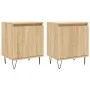 Mesitas noche 2 uds madera ingeniería roble Sonoma 40x30x50 cm de vidaXL, Mesitas de noche - Ref: Foro24-826835, Precio: 48,7...