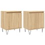 Nachttische, 2 Stück, Holzwerkstoff, Sonoma-Eiche, 40 x 30 x 50 cm von vidaXL, Nachttische - Ref: Foro24-826835, Preis: 49,21...