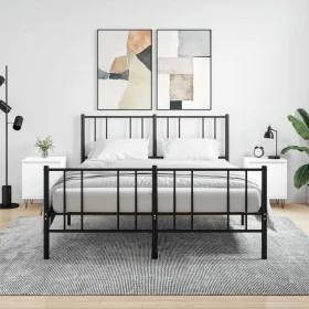 Bedside tables 2 units engineered wood white 40x30x50 cm by vidaXL, Nightstands - Ref: Foro24-826829, Price: 61,31 €, Discoun...