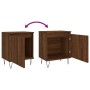 Brown oak engineered wood bedside table 40x30x50 cm by vidaXL, Nightstands - Ref: Foro24-826842, Price: 36,93 €, Discount: %
