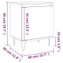 Brown oak engineered wood bedside table 40x30x50 cm by vidaXL, Nightstands - Ref: Foro24-826842, Price: 36,93 €, Discount: %