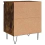 Mesitas de noche 2 uds madera ingeniería roble humo 40x30x50 cm de vidaXL, Mesitas de noche - Ref: Foro24-826839, Precio: 43,...