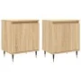 Mesitas noche 2 uds madera ingeniería roble Sonoma 40x30x50 cm de vidaXL, Mesitas de noche - Ref: Foro24-826819, Precio: 62,4...