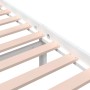 Weißer Massivholzbettrahmen 135x190 cm von vidaXL, Betten und Lattenroste - Ref: Foro24-814795, Preis: 142,27 €, Rabatt: %