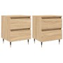 Nachttische, 2 Stück, Holzwerkstoff, Sonoma-Eiche, 40 x 35 x 50 cm von vidaXL, Nachttische - Ref: Foro24-826867, Preis: 79,50...