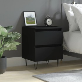 Schwarzer Nachttisch aus Sperrholz, 40 x 35 x 50 cm von vidaXL, Nachttische - Ref: Foro24-826878, Preis: 56,69 €, Rabatt: %
