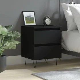 Schwarzer Nachttisch aus Sperrholz, 40 x 35 x 50 cm von vidaXL, Nachttische - Ref: Foro24-826878, Preis: 55,54 €, Rabatt: %
