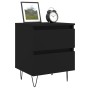 Mesita de noche madera contrachapada negro 40x35x50 cm de vidaXL, Mesitas de noche - Ref: Foro24-826878, Precio: 58,66 €, Des...