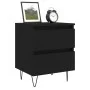 Schwarzer Nachttisch aus Sperrholz, 40 x 35 x 50 cm von vidaXL, Nachttische - Ref: Foro24-826878, Preis: 55,78 €, Rabatt: %