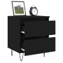Mesita de noche madera contrachapada negro 40x35x50 cm de vidaXL, Mesitas de noche - Ref: Foro24-826878, Precio: 58,66 €, Des...