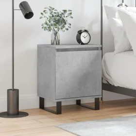 Concrete gray engineered wood bedside table 40x30x50 cm by vidaXL, Nightstands - Ref: Foro24-826852, Price: 40,38 €, Discount: %