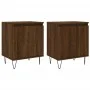 Bedside table 2 units engineered wood oak brown 40x30x50cm by vidaXL, Nightstands - Ref: Foro24-826843, Price: 42,37 €, Disco...