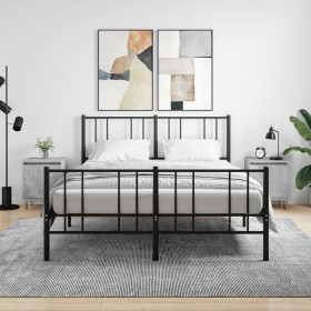 Bedside tables 2 pcs concrete gray wood 40x30x50 cm by vidaXL, Nightstands - Ref: Foro24-826837, Price: 59,87 €, Discount: %