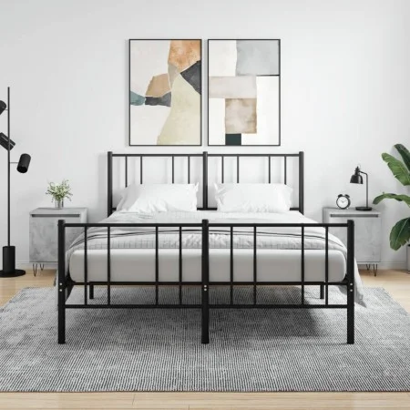 Bedside tables 2 pcs concrete gray wood 40x30x50 cm by vidaXL, Nightstands - Ref: Foro24-826837, Price: 59,14 €, Discount: %