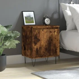 Nachttisch aus geräuchertem Eichenholzwerkstoff, 40 x 30 x 50 cm von vidaXL, Nachttische - Ref: Foro24-826838, Preis: 36,12 €...