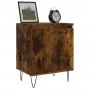 Mesita de noche madera de ingeniería roble ahumado 40x30x50 cm de vidaXL, Mesitas de noche - Ref: Foro24-826838, Precio: 36,1...