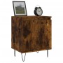 Mesita de noche madera de ingeniería roble ahumado 40x30x50 cm de vidaXL, Mesitas de noche - Ref: Foro24-826838, Precio: 36,5...