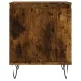 Mesita de noche madera de ingeniería roble ahumado 40x30x50 cm de vidaXL, Mesitas de noche - Ref: Foro24-826838, Precio: 36,1...