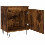 Mesita de noche madera de ingeniería roble ahumado 40x30x50 cm de vidaXL, Mesitas de noche - Ref: Foro24-826838, Precio: 36,5...