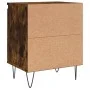 Mesita de noche madera de ingeniería roble ahumado 40x30x50 cm de vidaXL, Mesitas de noche - Ref: Foro24-826838, Precio: 36,1...