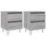 Bedside table 2 pcs Sonoma gray engineered wood 40x35x50 cm by vidaXL, Nightstands - Ref: Foro24-826889, Price: 77,60 €, Disc...