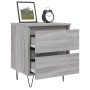 Mesita de noche 2 uds madera ingeniería gris Sonoma 40x35x50 cm de vidaXL, Mesitas de noche - Ref: Foro24-826889, Precio: 78,...