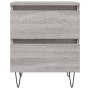 Mesita de noche 2 uds madera ingeniería gris Sonoma 40x35x50 cm de vidaXL, Mesitas de noche - Ref: Foro24-826889, Precio: 78,...