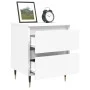 Mesita de noche madera contrachapada blanco 40x35x50 cm de vidaXL, Mesitas de noche - Ref: Foro24-826860, Precio: 49,04 €, De...