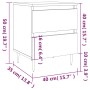 Weißer Nachttisch aus Sperrholz, 40 x 35 x 50 cm von vidaXL, Nachttische - Ref: Foro24-826860, Preis: 49,72 €, Rabatt: %